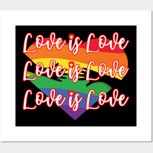 Love Is Love LGBT Gay Pride Posters and Art